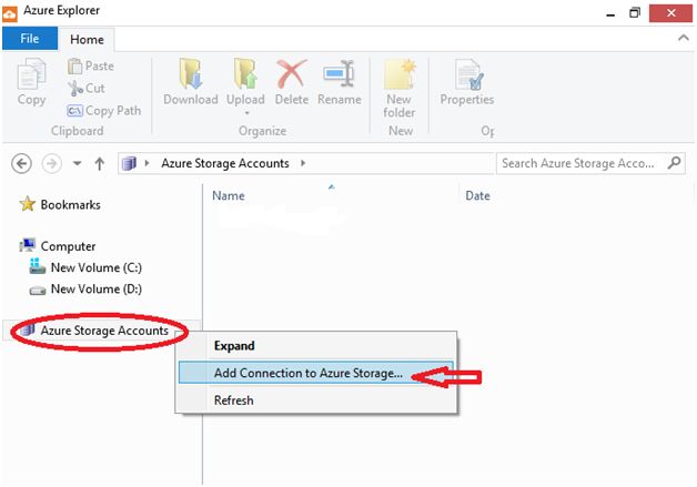 Add connection to Azure Storage